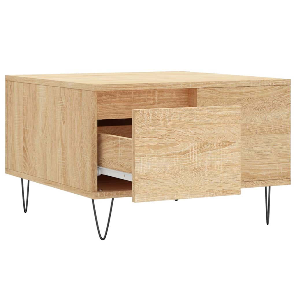 vidaXL Stolik kawowy, dąb sonoma 55x55x36,5 cm materiał drewnopochodny