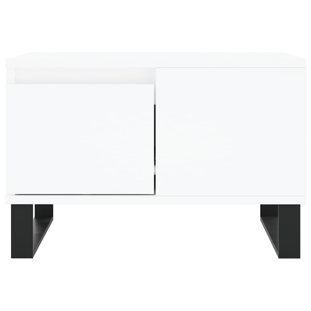 vidaXL Stolik kawowy, biały, 55x55x36,5 cm, materiał drewnopochodny