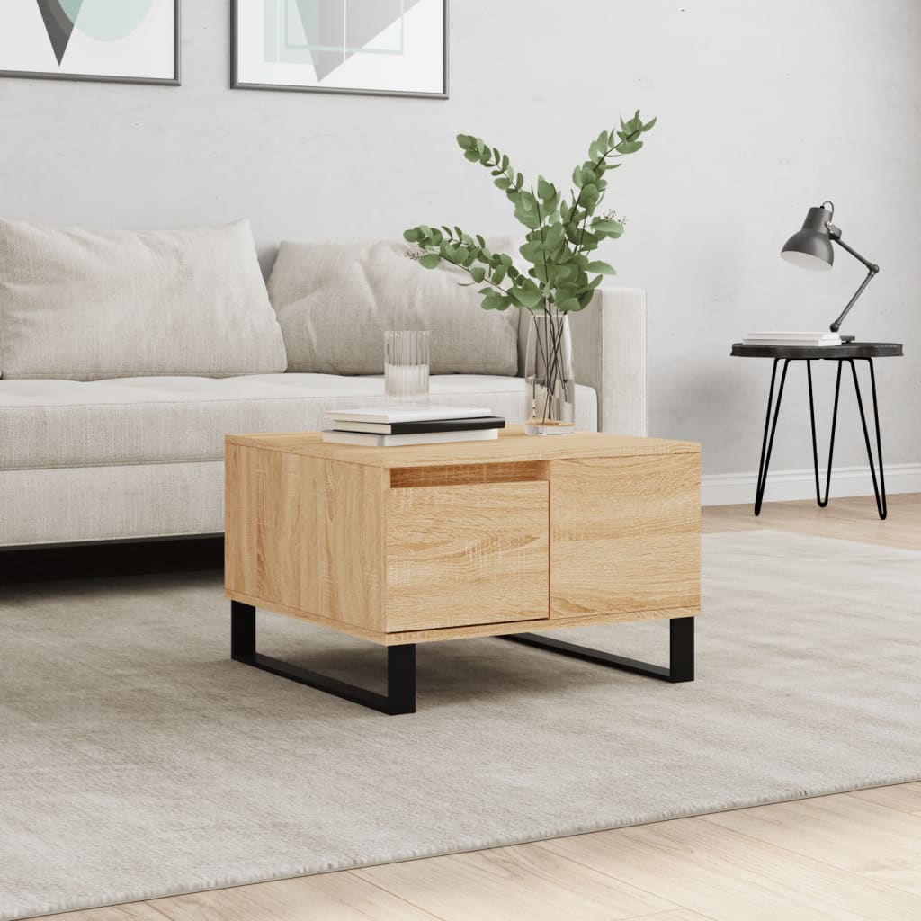 vidaXL Stolik kawowy, dąb sonoma 55x55x36,5 cm materiał drewnopochodny