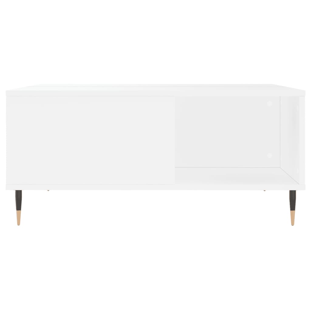 vidaXL Stolik kawowy, biały 80x80x36,5 cm, materiał drewnopochodny