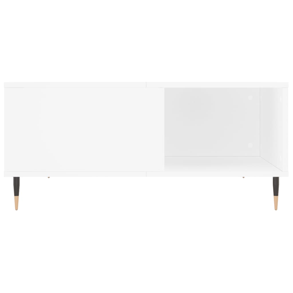 vidaXL Stolik kawowy, biały 80x80x36,5 cm, materiał drewnopochodny
