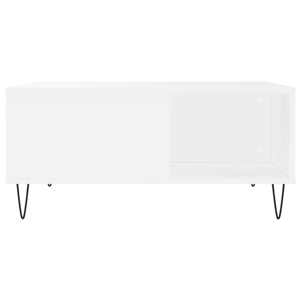 vidaXL Stolik kawowy, biały 80x80x36,5 cm, materiał drewnopochodny