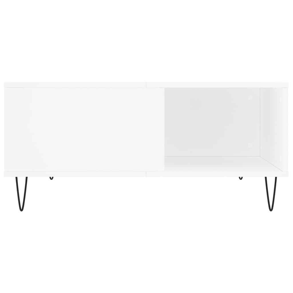 vidaXL Stolik kawowy, biały 80x80x36,5 cm, materiał drewnopochodny