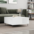 vidaXL Stolik kawowy, biały 80x80x36,5 cm, materiał drewnopochodny