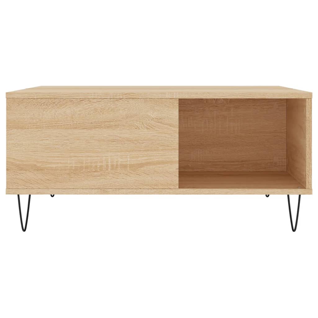 vidaXL Stolik kawowy, dąb sonoma 80x80x36,5 cm materiał drewnopochodny