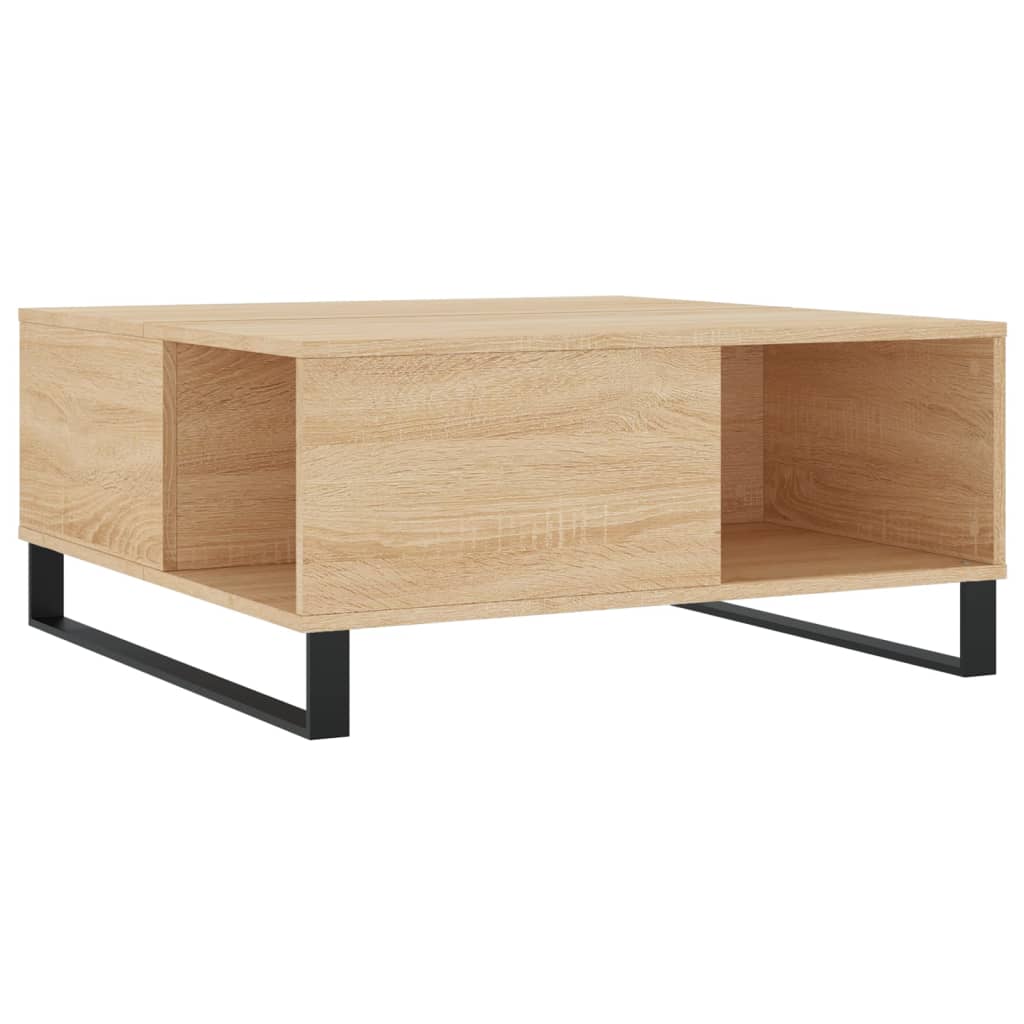 vidaXL Stolik kawowy, dąb sonoma 80x80x36,5 cm materiał drewnopochodny