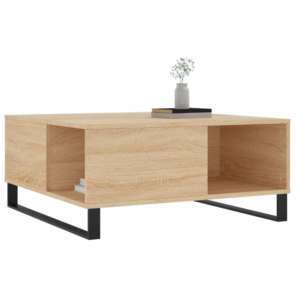 vidaXL Stolik kawowy, dąb sonoma 80x80x36,5 cm materiał drewnopochodny