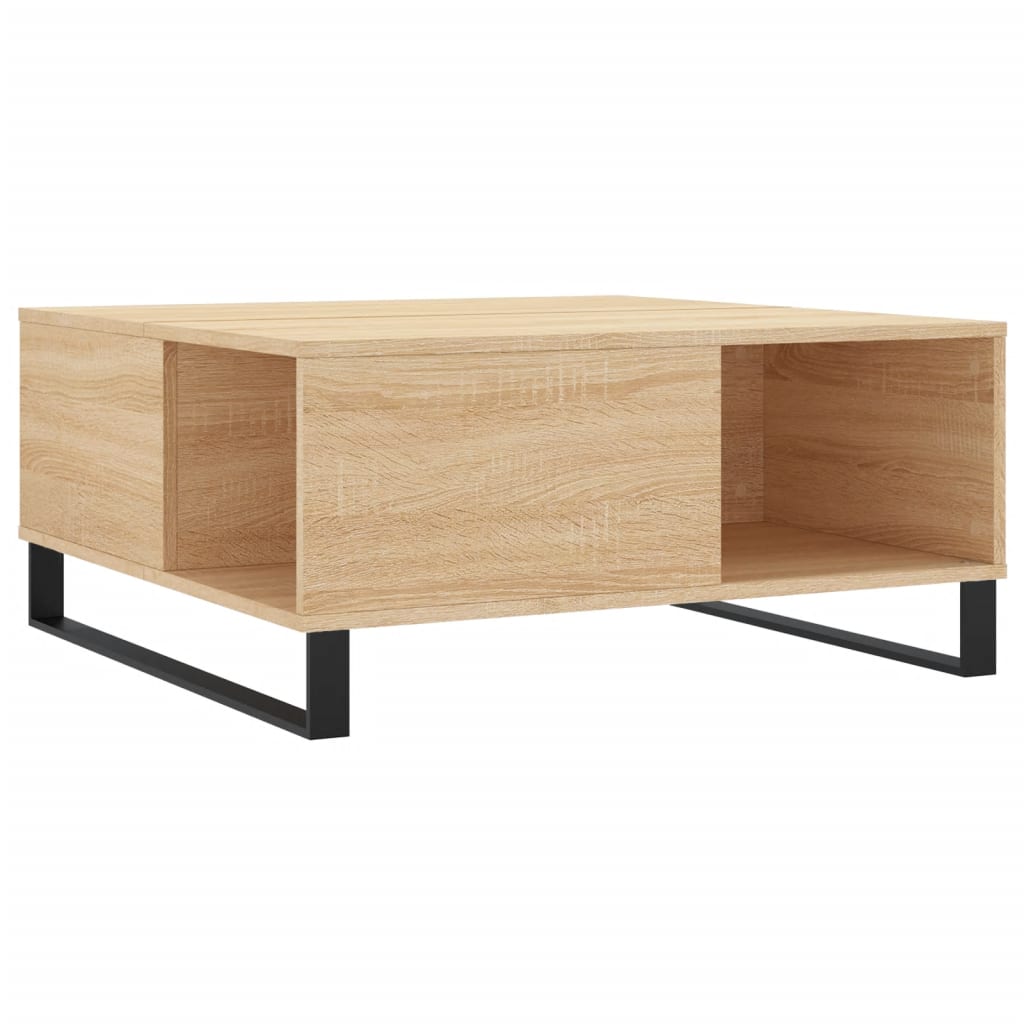vidaXL Stolik kawowy, dąb sonoma 80x80x36,5 cm materiał drewnopochodny