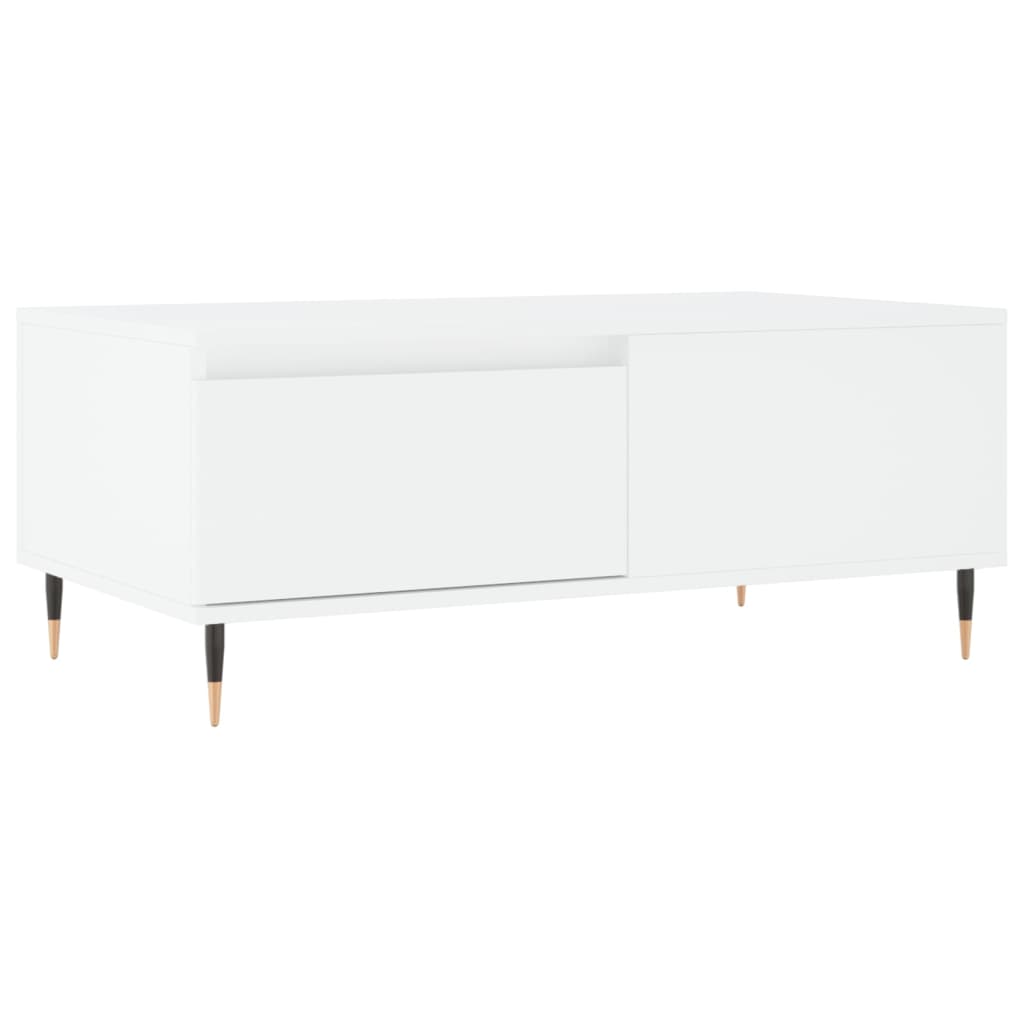 vidaXL Stolik kawowy, biały 90x50x36,5 cm, materiał drewnopochodny