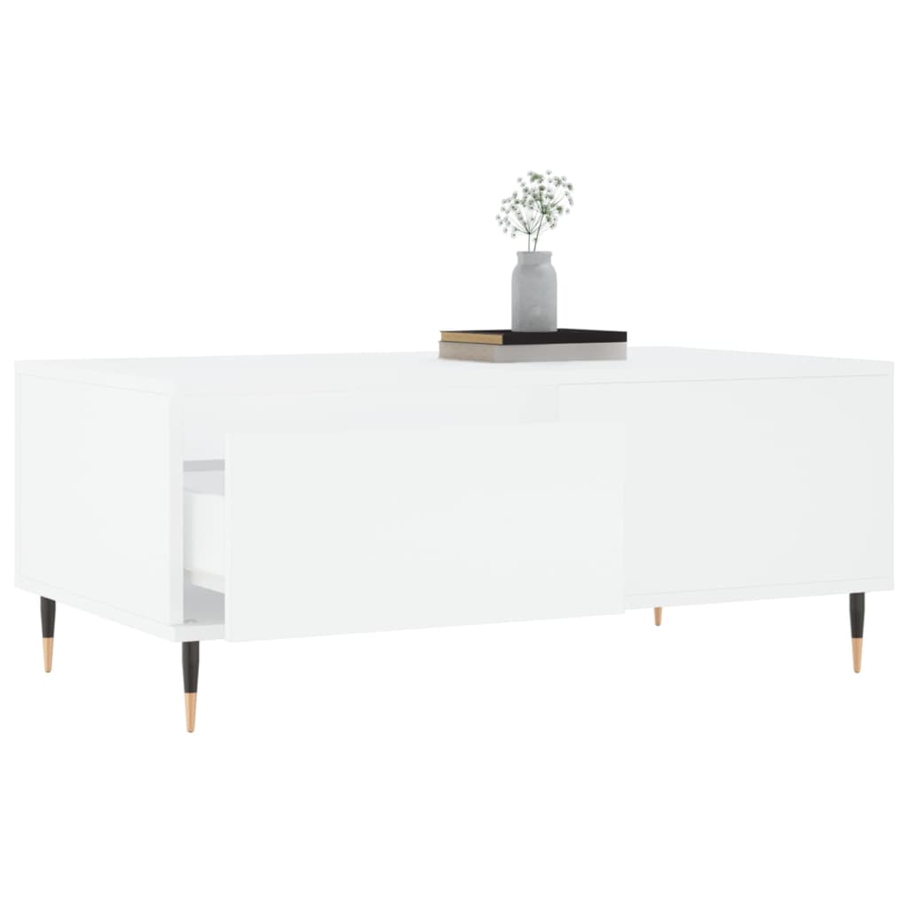 vidaXL Stolik kawowy, biały 90x50x36,5 cm, materiał drewnopochodny