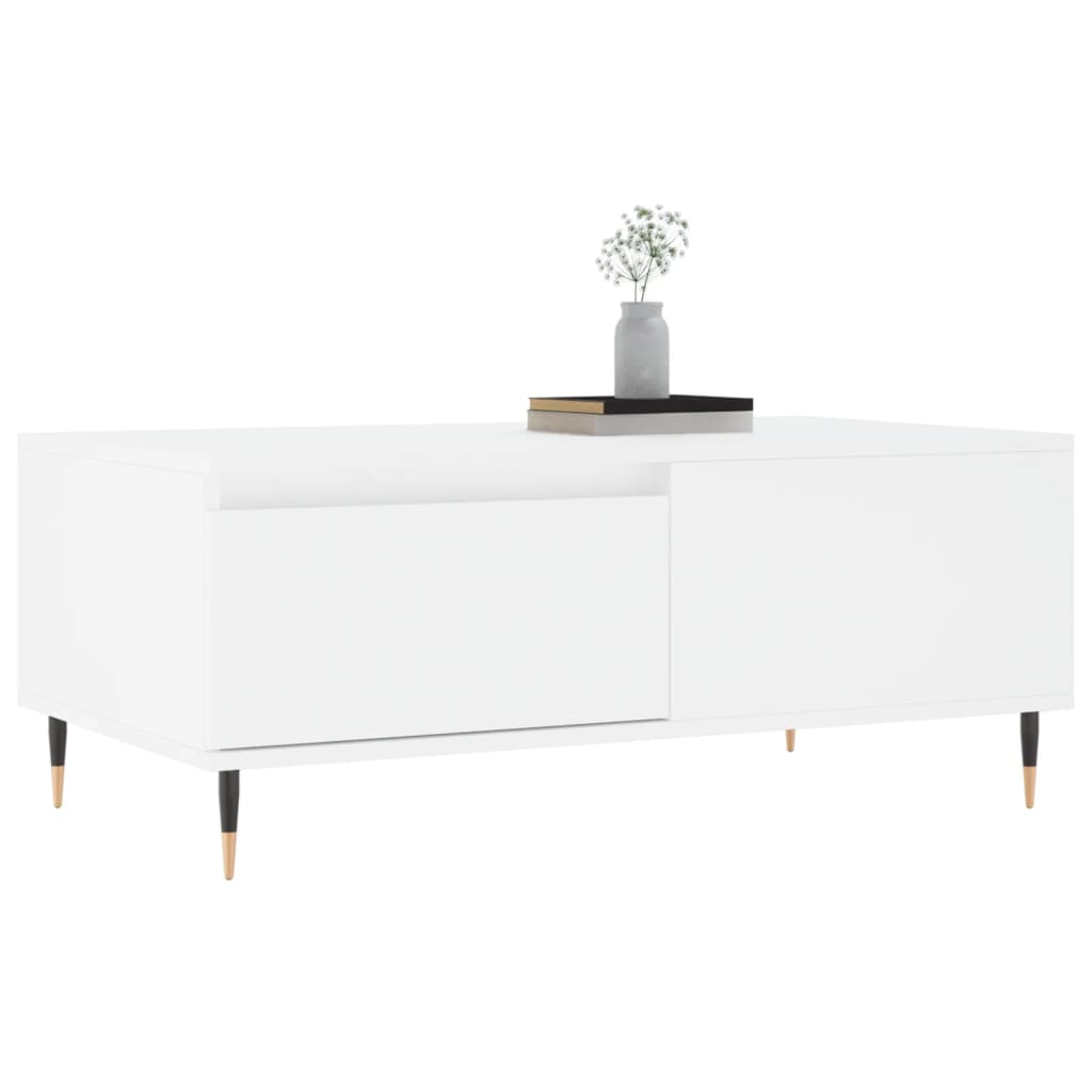 vidaXL Stolik kawowy, biały 90x50x36,5 cm, materiał drewnopochodny