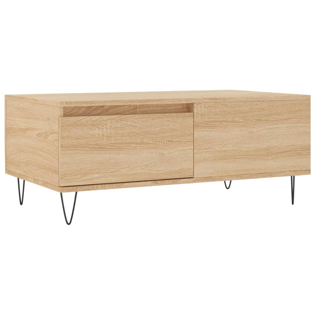vidaXL Stolik kawowy, dąb sonoma 90x50x36,5 cm materiał drewnopochodny