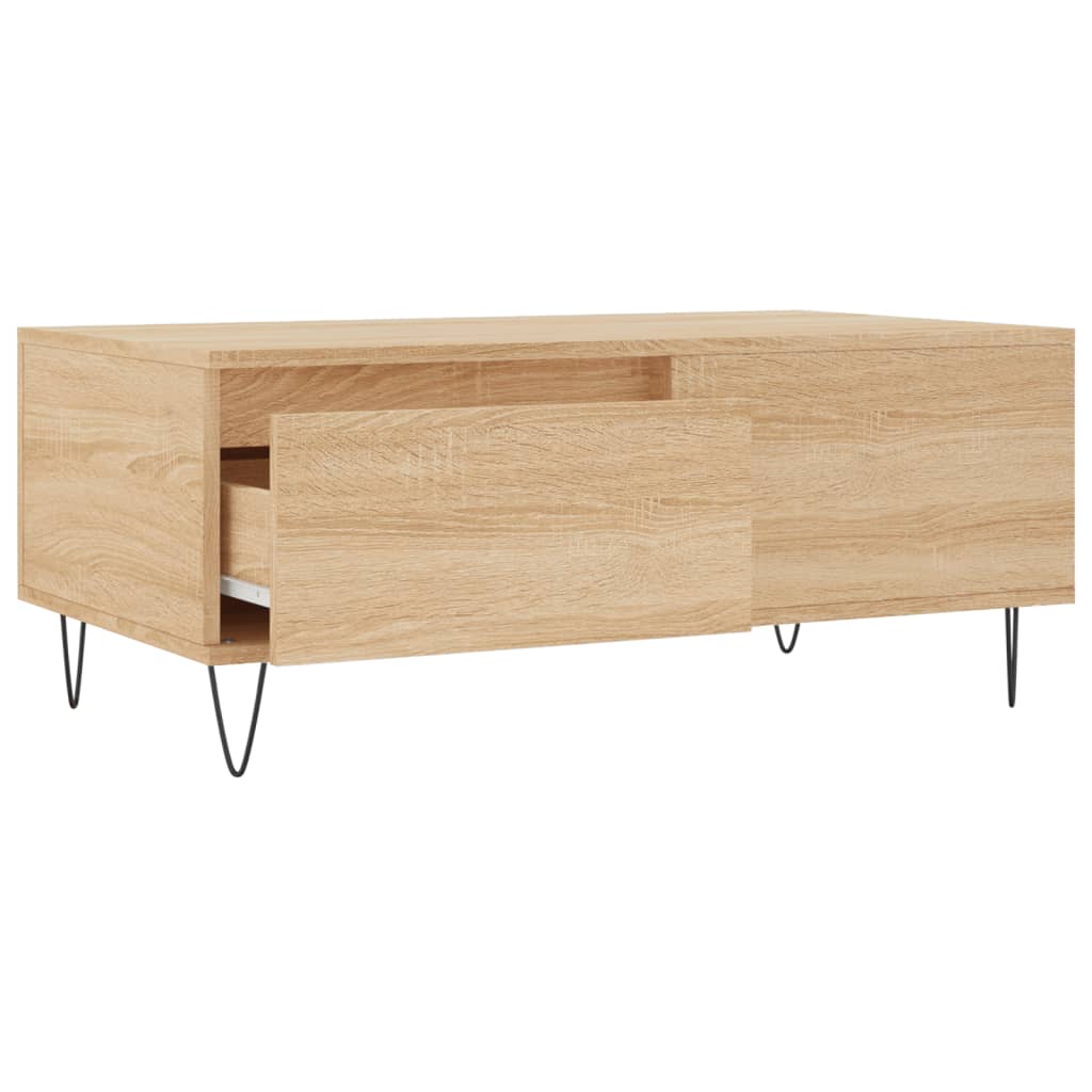 vidaXL Stolik kawowy, dąb sonoma 90x50x36,5 cm materiał drewnopochodny