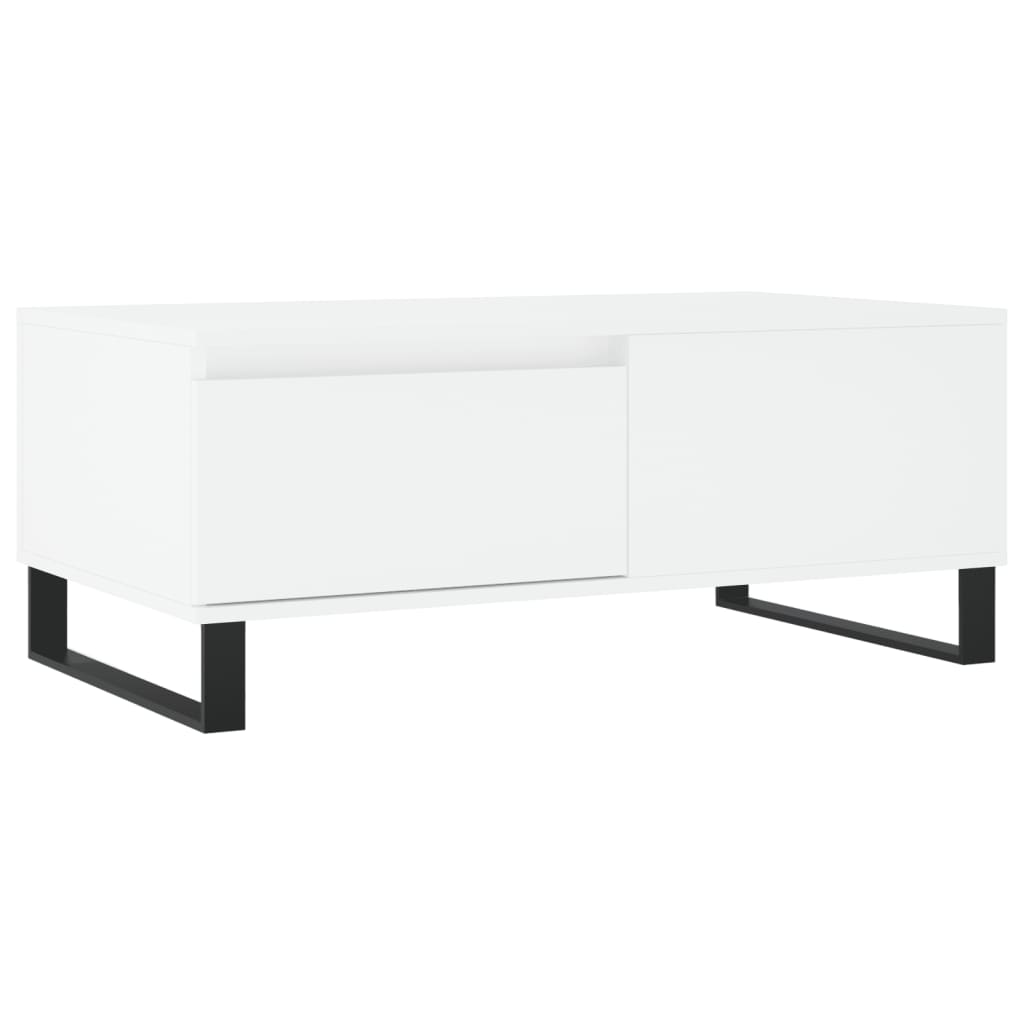 vidaXL Stolik kawowy, biały 90x50x36,5 cm, materiał drewnopochodny