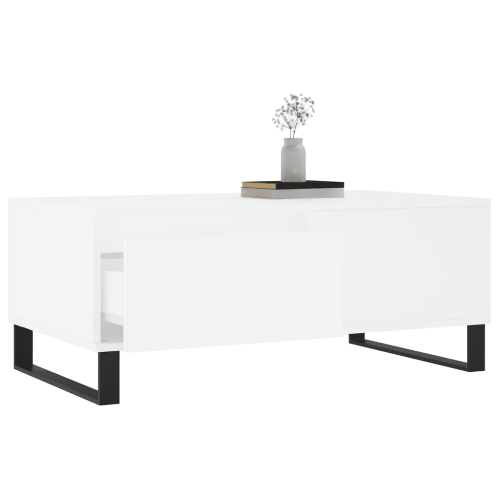 vidaXL Stolik kawowy, biały 90x50x36,5 cm, materiał drewnopochodny