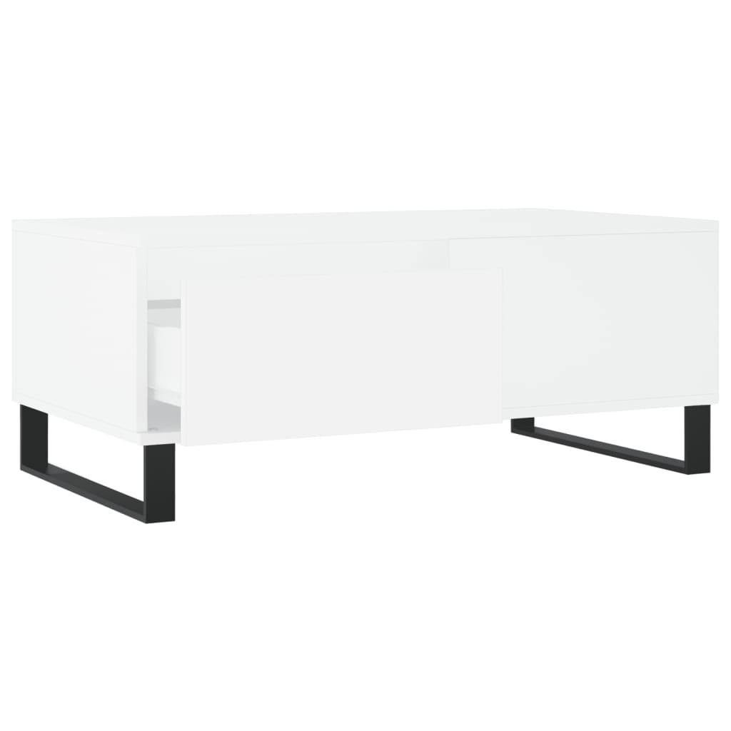 vidaXL Stolik kawowy, biały 90x50x36,5 cm, materiał drewnopochodny