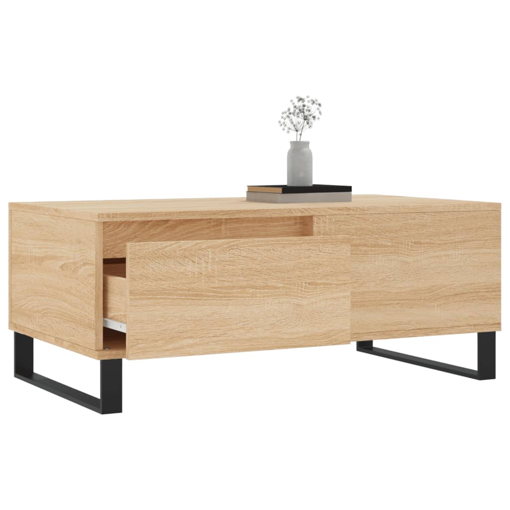 vidaXL Stolik kawowy, dąb sonoma 90x50x36,5 cm materiał drewnopochodny