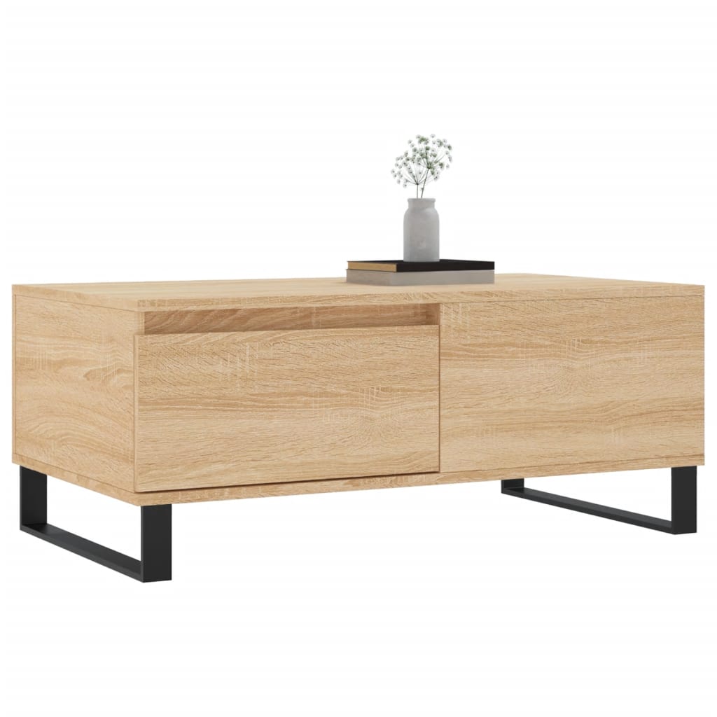 vidaXL Stolik kawowy, dąb sonoma 90x50x36,5 cm materiał drewnopochodny