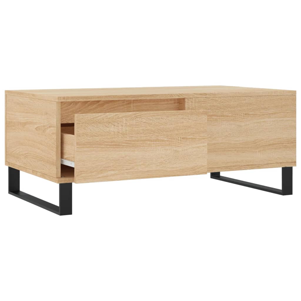 vidaXL Stolik kawowy, dąb sonoma 90x50x36,5 cm materiał drewnopochodny