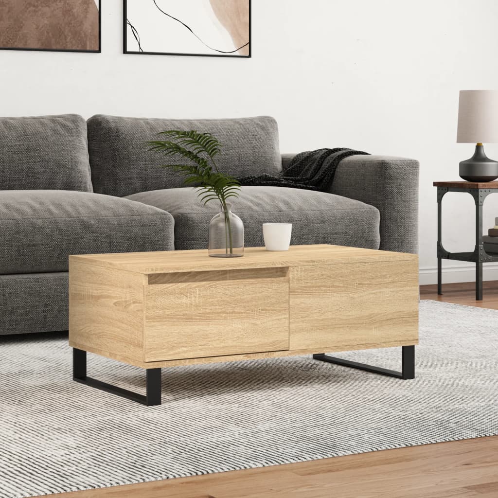 vidaXL Stolik kawowy, dąb sonoma 90x50x36,5 cm materiał drewnopochodny