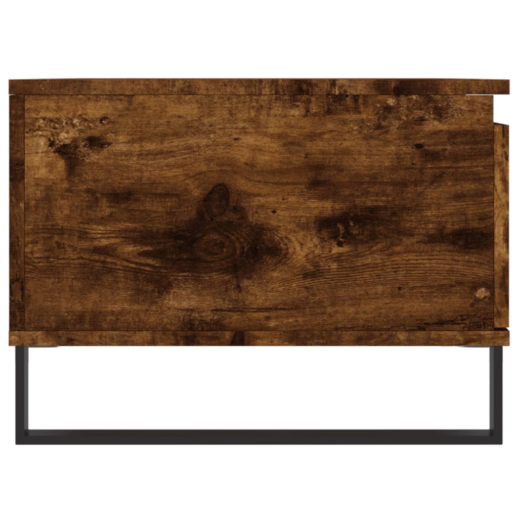 vidaXL Stolik kawowy, przydymiony dąb, 90x50x36,5 cm
