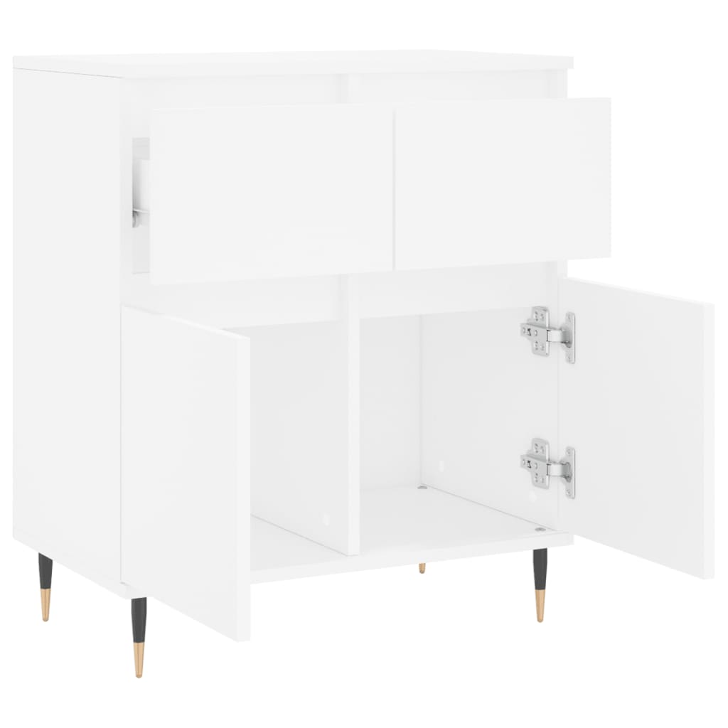 vidaXL Komoda, biała, 60x35x70 cm, materiał drewnopochodny