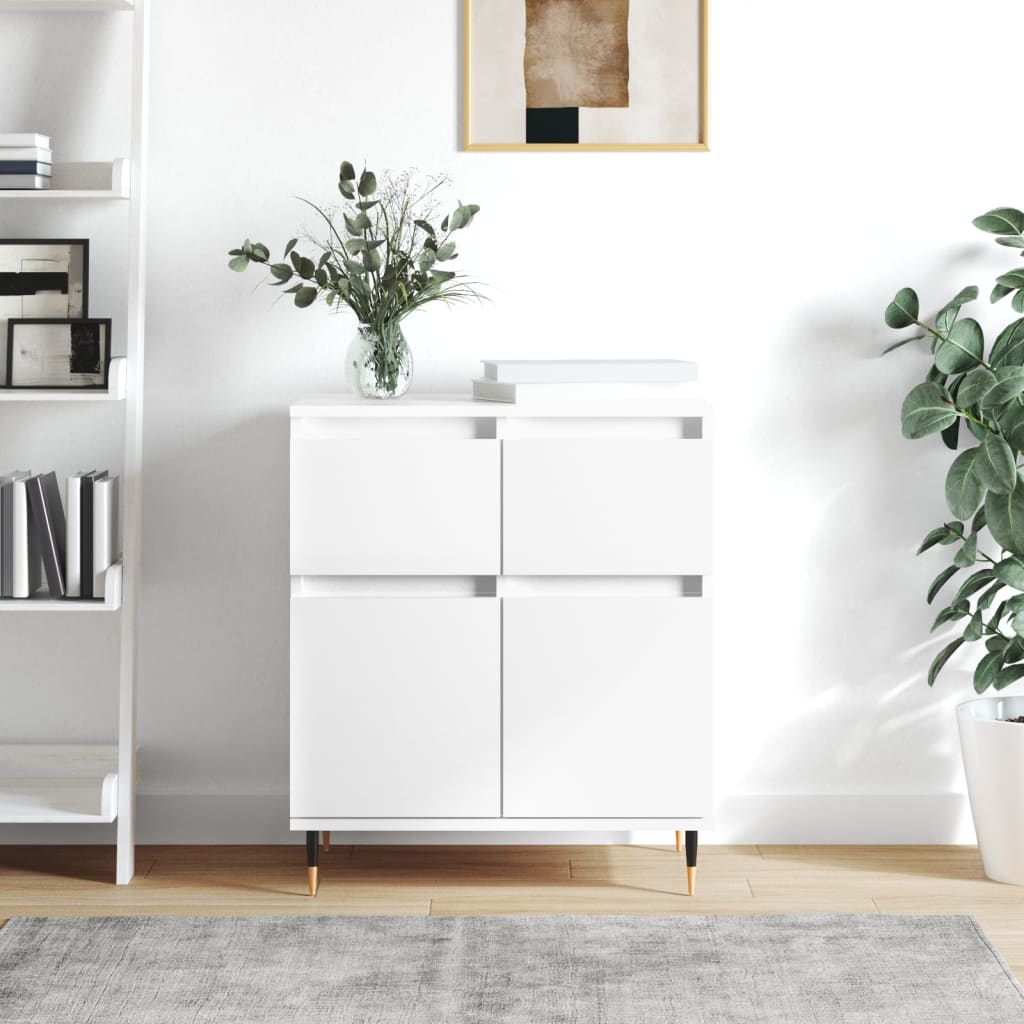 vidaXL Komoda, biała, 60x35x70 cm, materiał drewnopochodny