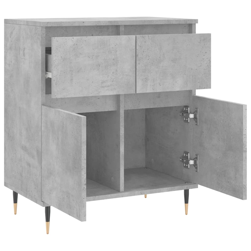 vidaXL Komoda, szarość betonu, 60x35x70 cm, materiał drewnopochodny