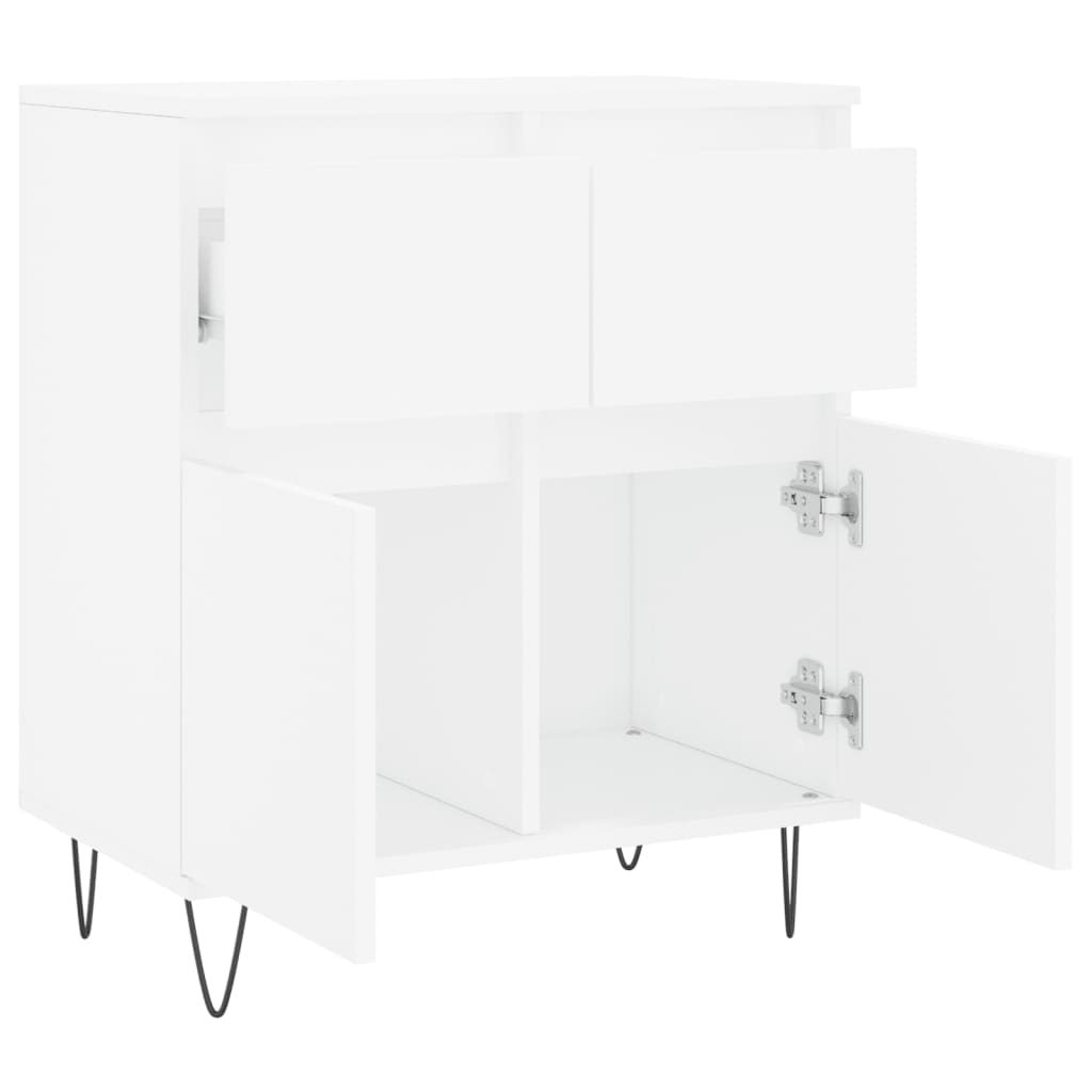 vidaXL Komoda, biała, 60x35x70 cm, materiał drewnopochodny