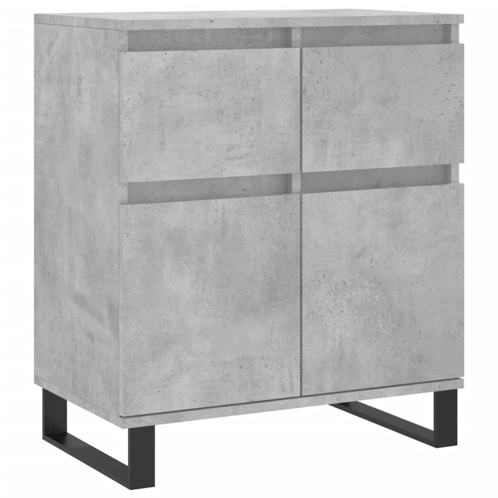vidaXL Komoda, szarość betonu, 60x35x70 cm, materiał drewnopochodny