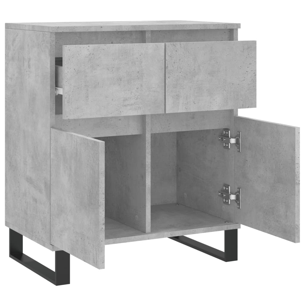 vidaXL Komoda, szarość betonu, 60x35x70 cm, materiał drewnopochodny