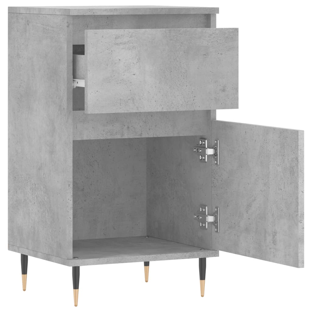 vidaXL Komoda, szarość betonu, 40x35x70 cm, materiał drewnopochodny