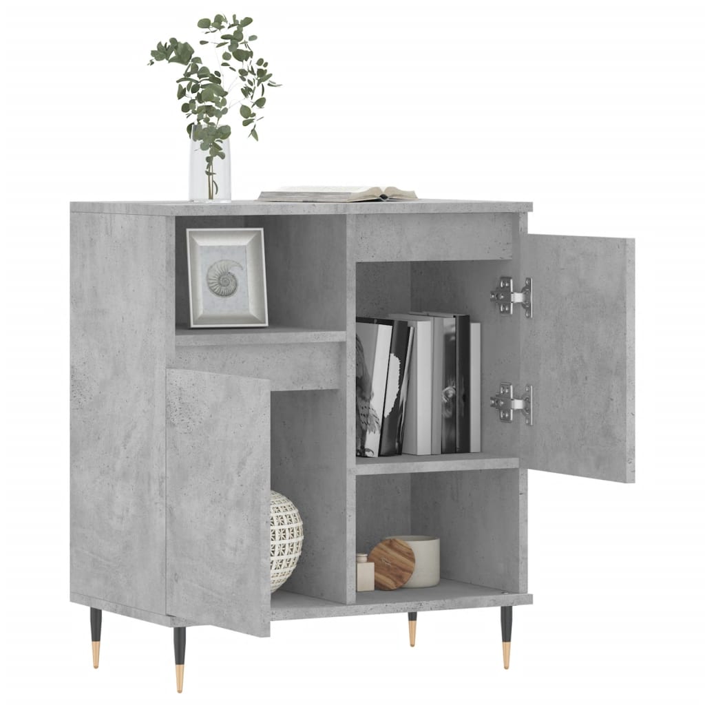 vidaXL Komoda, szarość betonu, 60x35x70 cm, materiał drewnopochodny