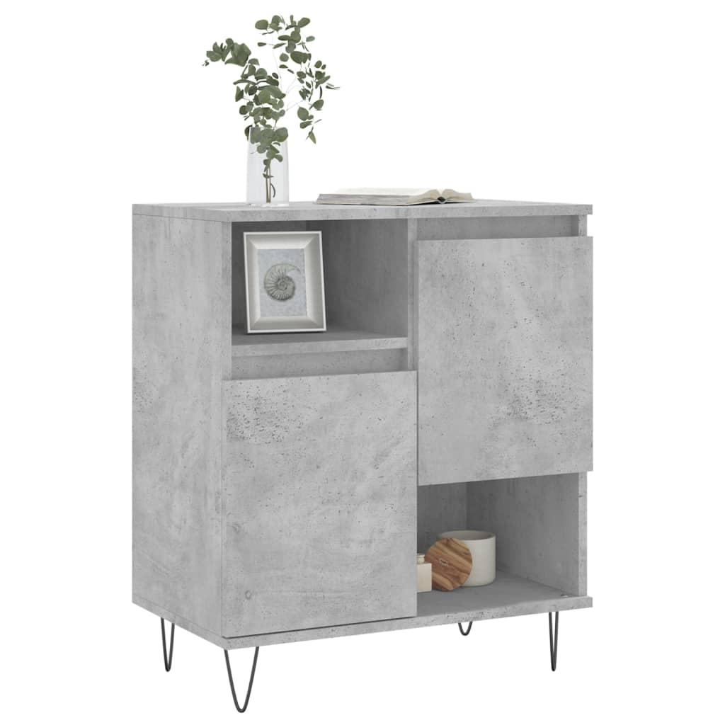 vidaXL Komoda, szarość betonu, 60x35x70 cm, materiał drewnopochodny