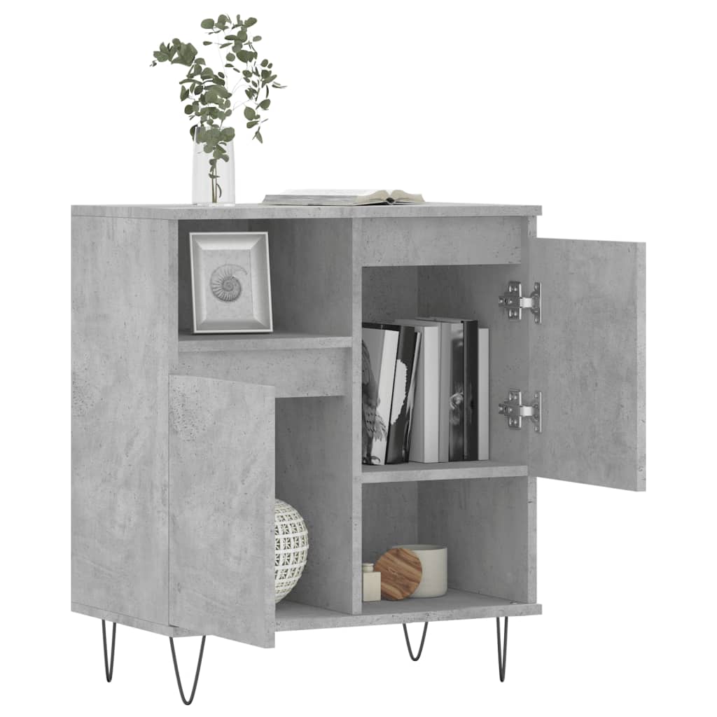 vidaXL Komoda, szarość betonu, 60x35x70 cm, materiał drewnopochodny