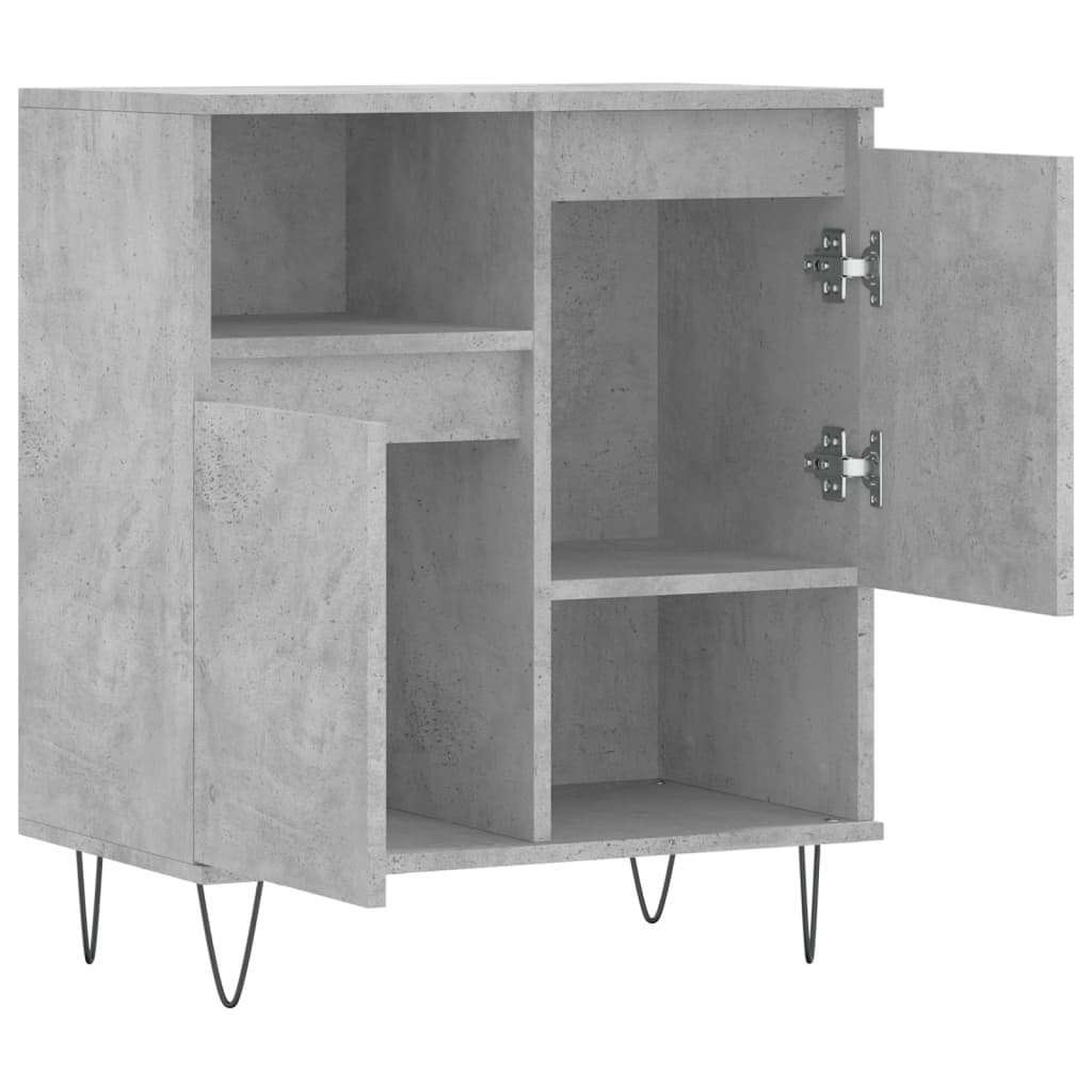 vidaXL Komoda, szarość betonu, 60x35x70 cm, materiał drewnopochodny