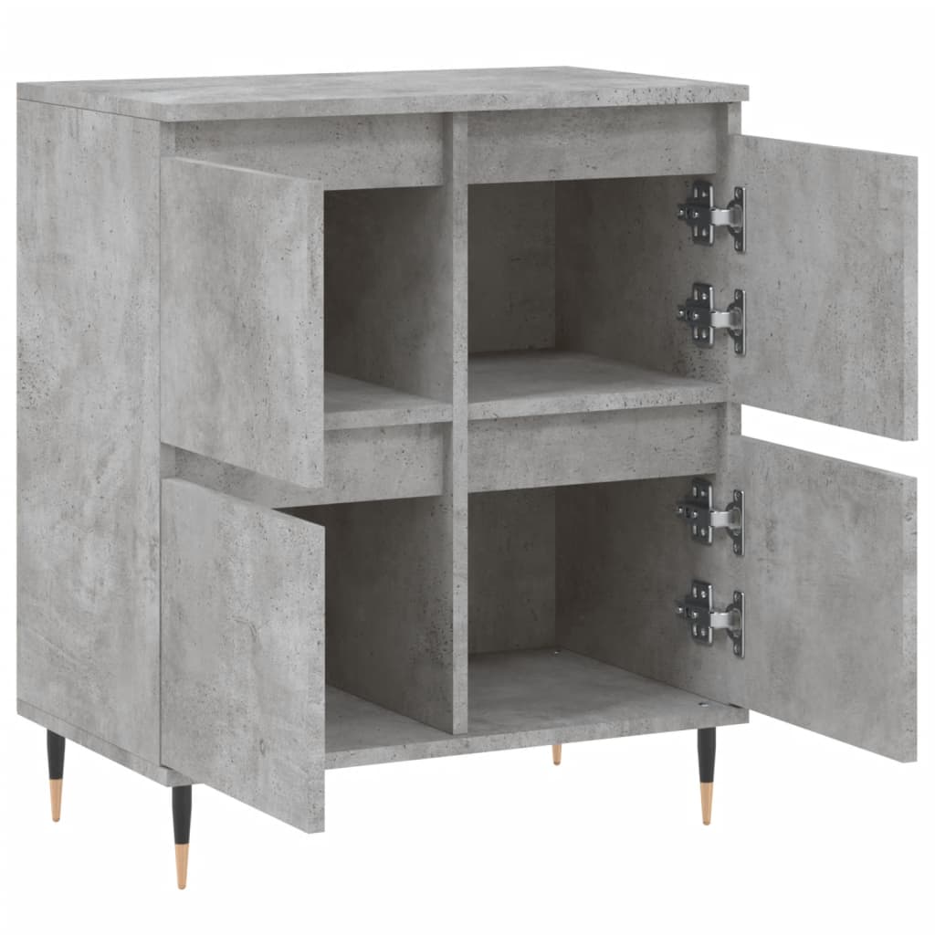 vidaXL Komoda, szarość betonu, 60x35x70 cm, materiał drewnopochodny