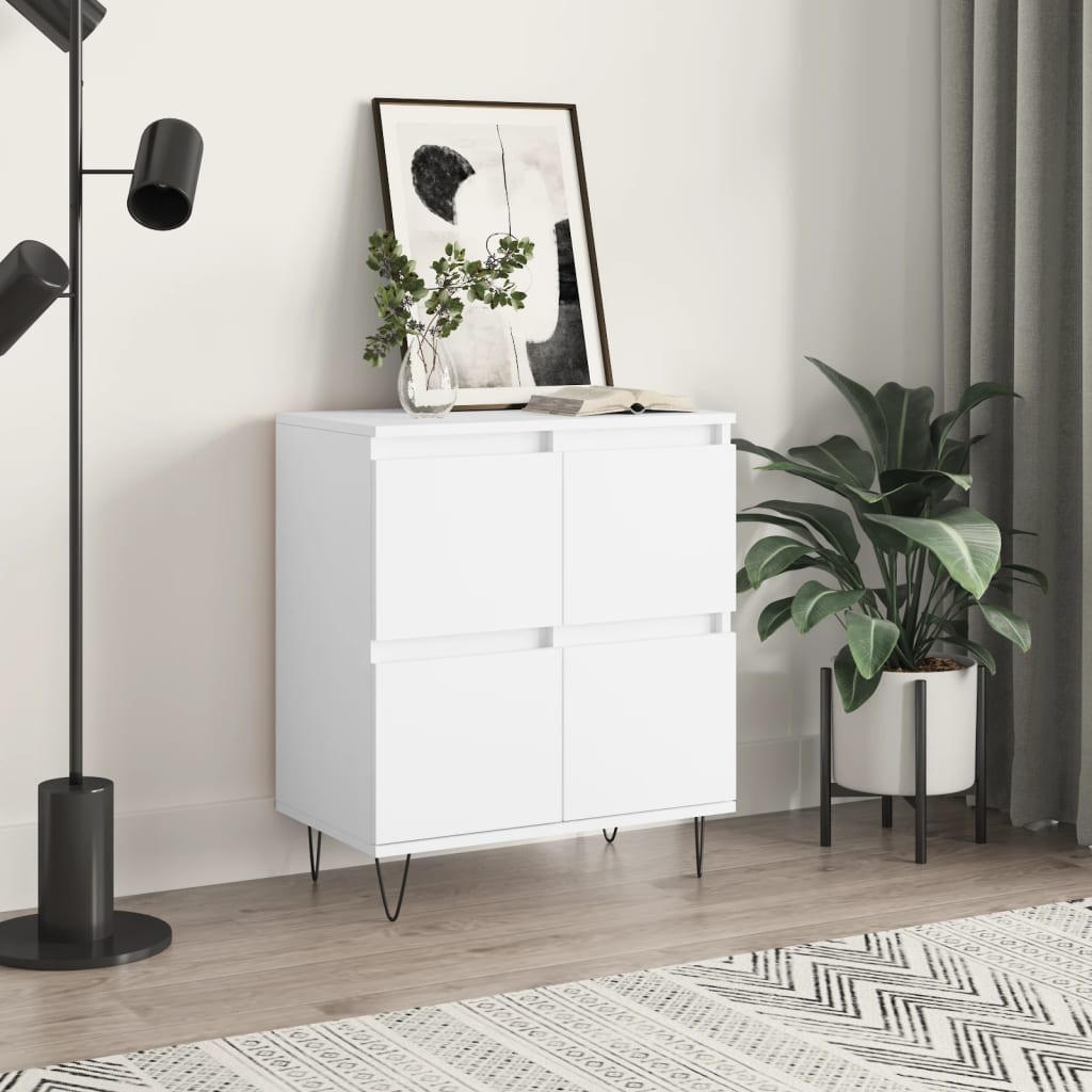 vidaXL Komoda, biała, 60x35x70 cm, materiał drewnopochodny
