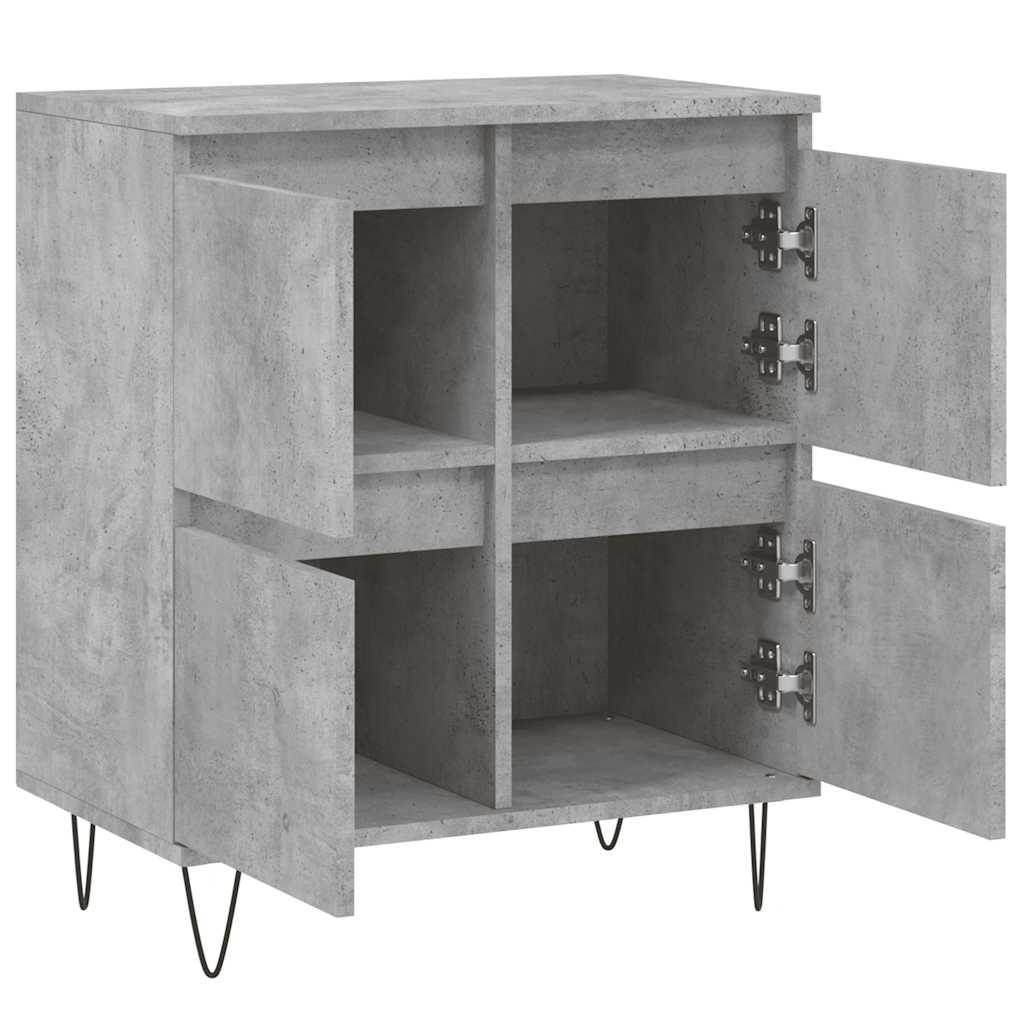 vidaXL Komoda, szarość betonu, 60x35x70 cm, materiał drewnopochodny