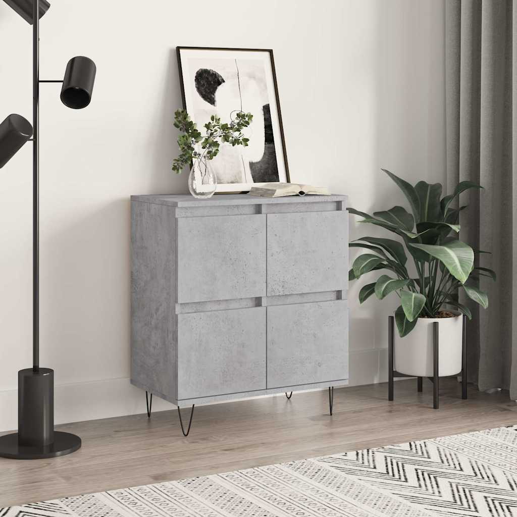 vidaXL Komoda, szarość betonu, 60x35x70 cm, materiał drewnopochodny