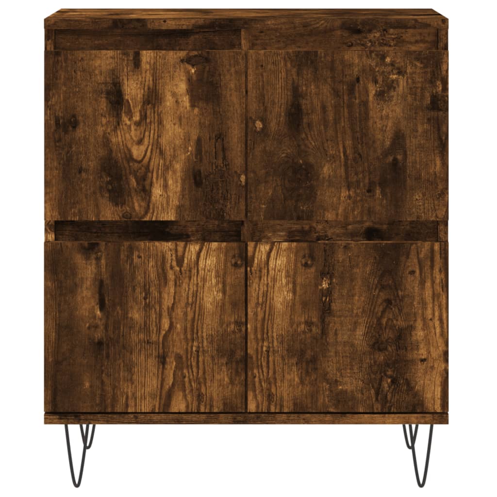vidaXL Komoda, przydymiony dąb, 60x35x70 cm, materiał drewnopochodny