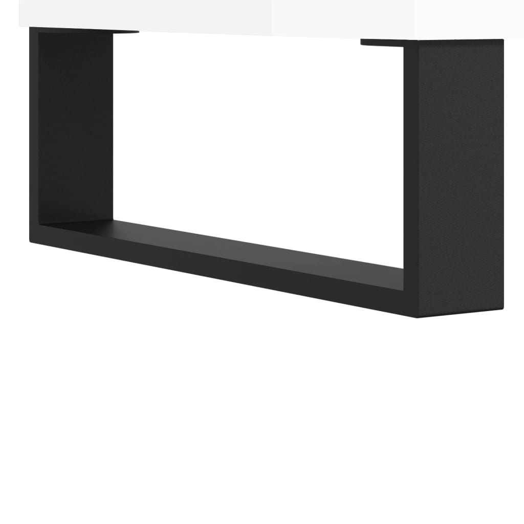 vidaXL Komoda, biała z połyskiem, 60x35x70 cm, materiał drewnopochodny
