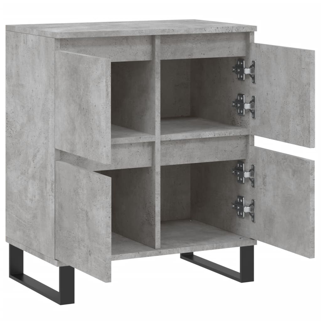 vidaXL Komoda, szarość betonu, 60x35x70 cm, materiał drewnopochodny