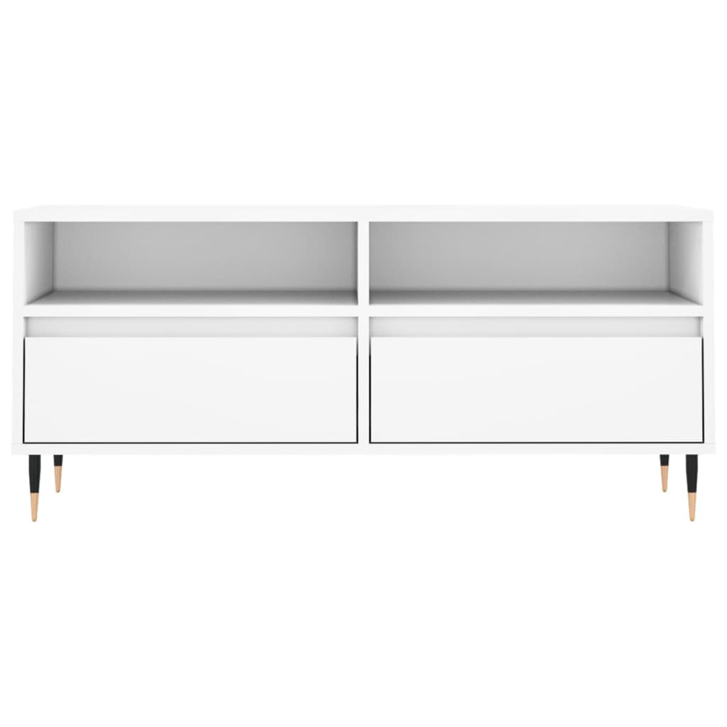 vidaXL Szafka pod TV, biała, 100x34,5x44,5 cm, materiał drewnopochodny