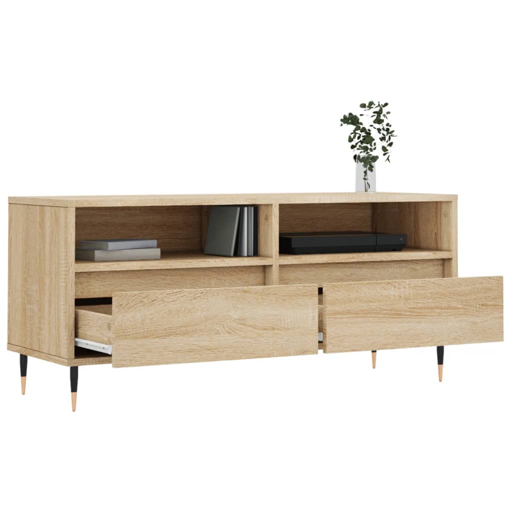 vidaXL Szafka pod TV, dąb sonoma, 100x34,5x44,5 cm