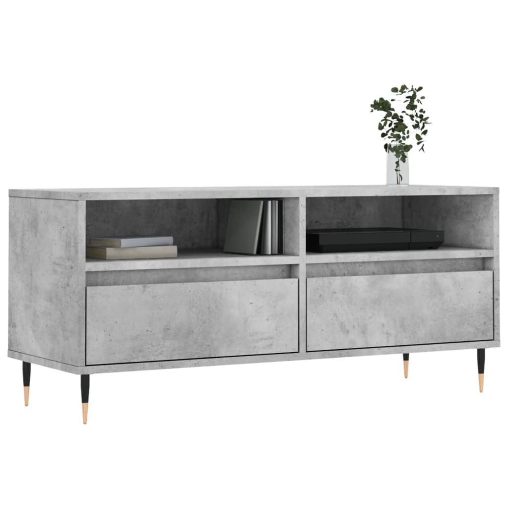vidaXL Szafka pod TV, szarość betonu, 100x34,5x44,5 cm
