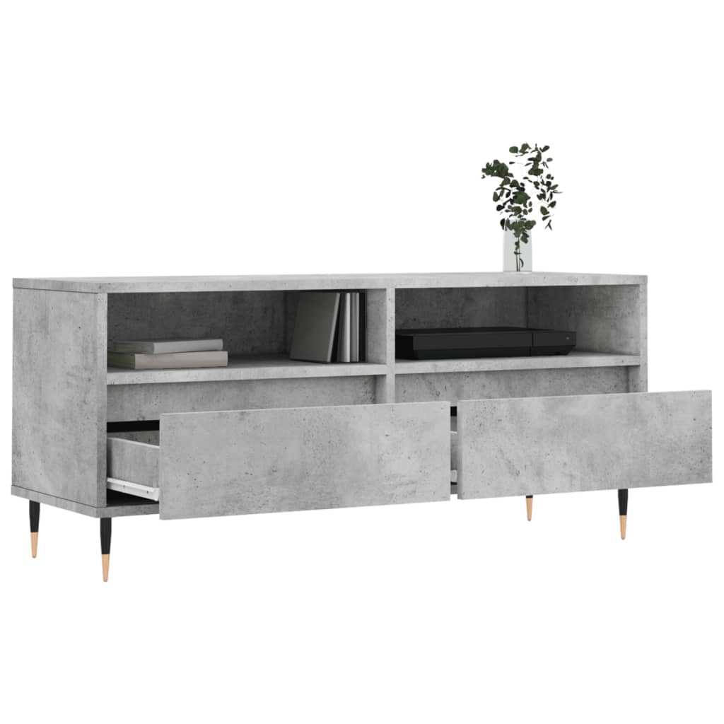 vidaXL Szafka pod TV, szarość betonu, 100x34,5x44,5 cm