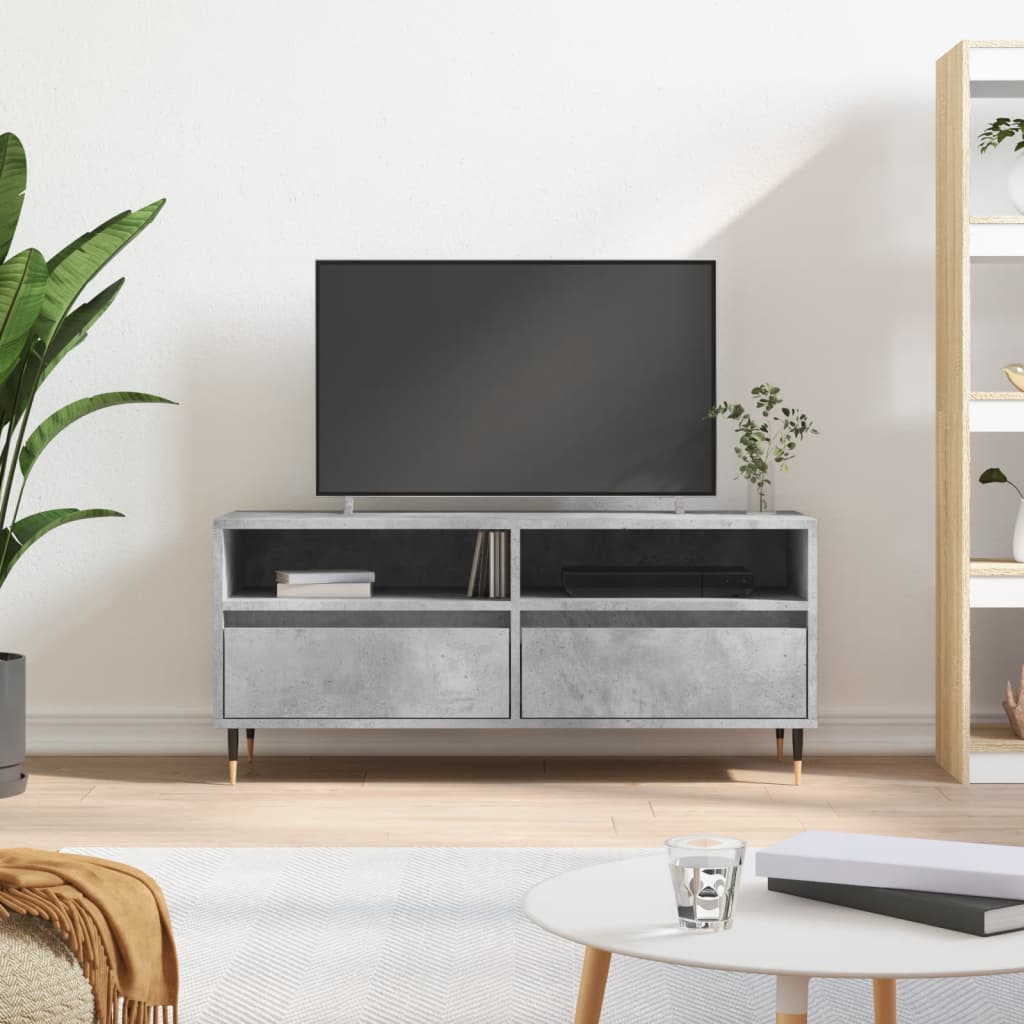 vidaXL Szafka pod TV, szarość betonu, 100x34,5x44,5 cm