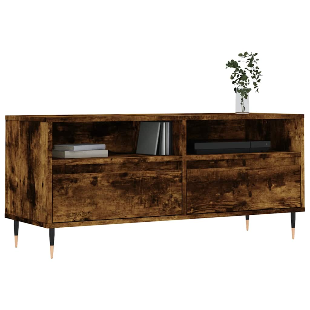 vidaXL Szafka pod TV, przydymiony dąb, 100x34,5x44,5 cm