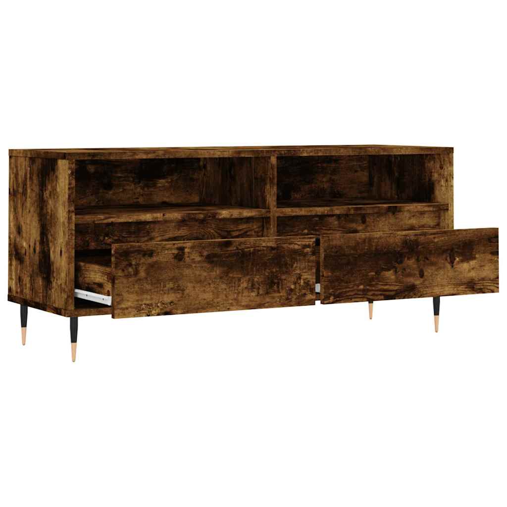 vidaXL Szafka pod TV, przydymiony dąb, 100x34,5x44,5 cm